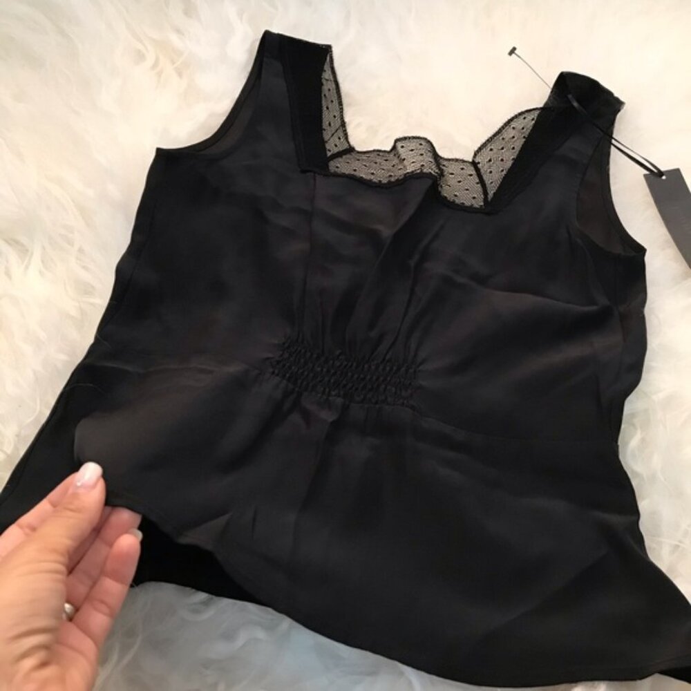 JENNI KAYNE Silk Square Neckline Top 1250 - Picture 6 of 7
